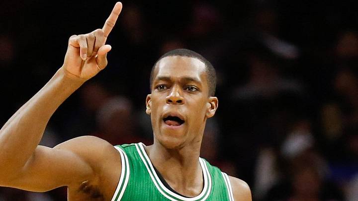 Dec 15, 2014; Philadelphia, PA, USA; Boston Celtics guard Rajon Rondo (9) in a game against the Philadelphia 76ers at Wells Fargo Center. The Celtics defeated the 76ers 105-87. Mandatory Credit: Bill Streicher-Imagn Images