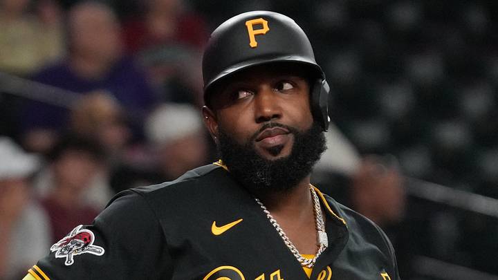 Pittsburgh Pirates designated hitter Marcell Ozuna (24) 