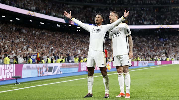 Jude Bellingham jubelt über seinen Siegtreffer gegen Barça