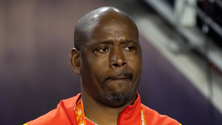 Feb 12, 2023; Glendale, Arizona, US; Kansas City Chiefs defensive backs coach Dave Merritt against the Philadelphia Eagles during Super Bowl LVII at State Farm Stadium. Mandatory Credit: Mark J. Rebilas-Imagn Images Feb 12, 2023; Glendale, Arizona, US; Kansas City Chiefs defensive backs coach Dave Merritt against the Philadelphia Eagles during Super Bowl LVII at State Farm Stadium. Mandatory Credit: Mark J. Rebilas-Imagn Images
