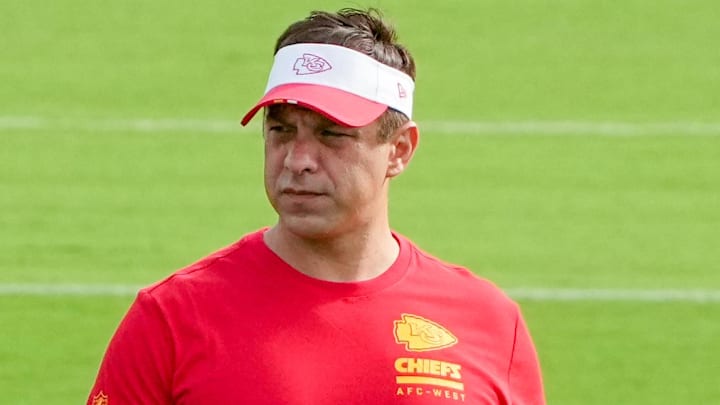 Jul 22, 2025; St. Joseph, MO, USA; Kansas City Chiefs general manager Brett Veach on field during training camp at Missouri Western State University. Mandatory Credit: Denny Medley-Imagn Images Jul 22, 2025; St. Joseph, MO, USA; Kansas City Chiefs general manager Brett Veach on field during training camp at Missouri Western State University. Mandatory Credit: Denny Medley-Imagn Images