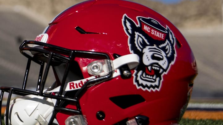 Dec 29, 2017; El Paso, TX, United States; General view of the helmets of the Arizona State Sun Devils and the North Carolina State Wolfpack before the 2017 Sun Bowl at Sun Bowl Stadium. Mandatory Credit: Ivan Pierre Aguirre-Imagn Images