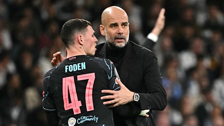 Pep Guardiola lors de Real Madrid vs Man City