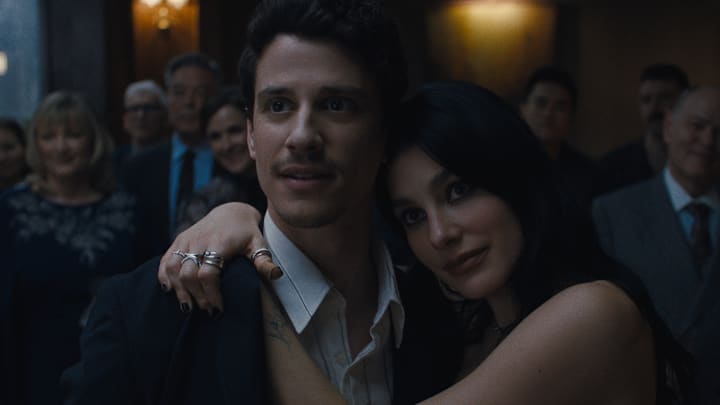 Something Very Bad Is Going To Happen. (L to R) Adam DiMarco as Nicky Cunningham, Camila Morrone as Rachel Harkin in episode 105 of Something Very Bad Is Going To Happen