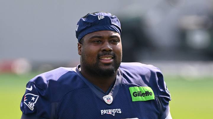 New England Patriots defensive tackle Christian Barmore New England Patriots defensive tackle Christian Barmore