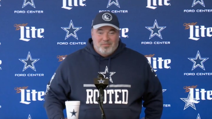Dallas Cowboys head coach McCarthy at his press conference Tuesday. Dallas Cowboys head coach McCarthy at his press conference Tuesday.