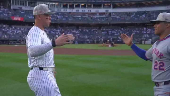 Judge (left) and Soto (right) were teammates on the Yankees for one season. 