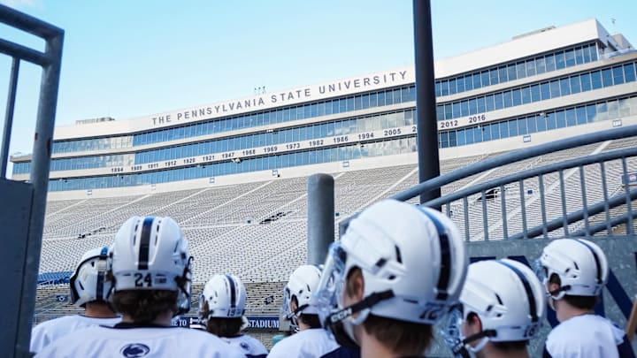 Penn State hockey at Beaver Stadium.