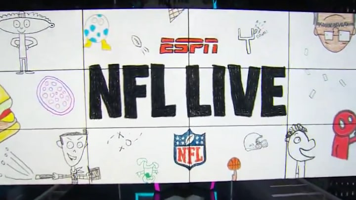 ESPN NFL analyst Dan Orlovsky's 12-year-old son Madden's drawings were featured on 'NFL Live' on Wednesday in celebration of World Autism Awareness Day.