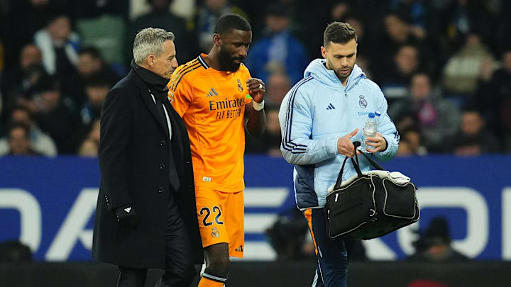 Real Madrid's Antonio Rüdiger is out with a hamstring injury.