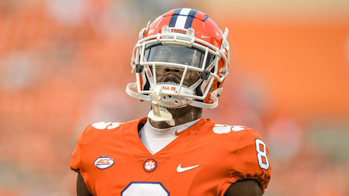 Former Clemson Tigers wide receiver Justyn Ross had 2,379 yards and 20 touchdown receptions in his three seasons with the Tigers. 