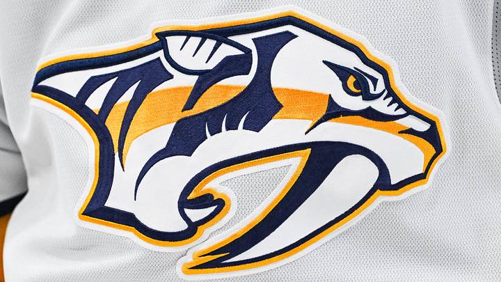 Dec 5, 2024; Montreal, Quebec, CAN; View of a Nashville Predators logo on a jersey worn by a member of the team during the second period at Bell Centre. Mandatory Credit: David Kirouac-Imagn Images Dec 5, 2024; Montreal, Quebec, CAN; View of a Nashville Predators logo on a jersey worn by a member of the team during the second period at Bell Centre. Mandatory Credit: David Kirouac-Imagn Images