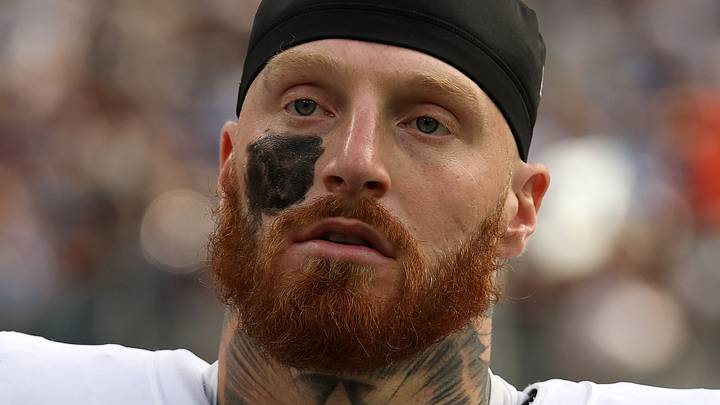 Nov 30, 2025; Inglewood, California, USA; Las Vegas Raiders defensive end Maxx Crosby (98) during the first half at SoFi Stadium. Mandatory Credit: Kiyoshi Mio-Imagn Images Nov 30, 2025; Inglewood, California, USA; Las Vegas Raiders defensive end Maxx Crosby (98) during the first half at SoFi Stadium. Mandatory Credit: Kiyoshi Mio-Imagn Images
