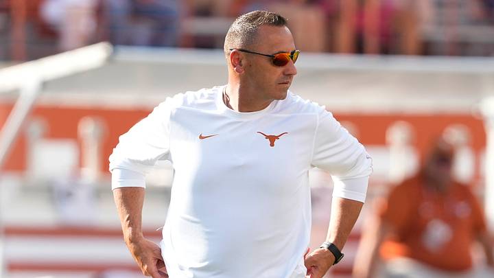 Texas Longhorns head coach Steve Sarkisian before the game against the Texas-San Antonio Roadrunners at Texas at Darrell K Royal-Texas Memorial Stadium. Texas Longhorns head coach Steve Sarkisian before the game against the Texas-San Antonio Roadrunners at Texas at Darrell K Royal-Texas Memorial Stadium.