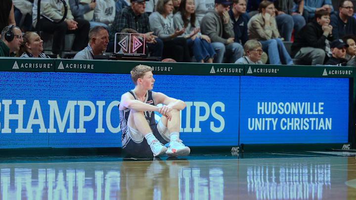 Scenes from Unity Christian's basketball state semifinal win over Detroit University Prep on Friday, March 13, at the Breslin Center in East Lansing.