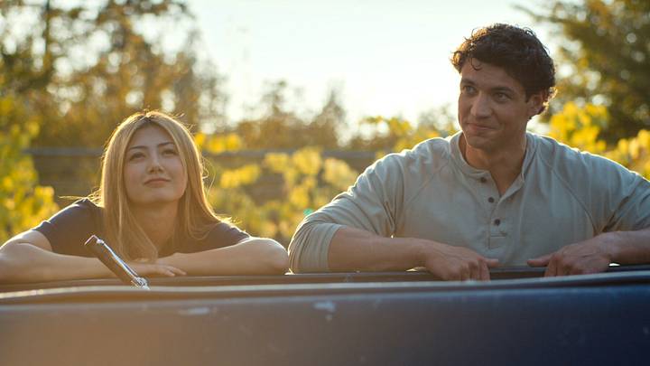 Crew Girl S1. (L to R) Miku Martineau as Teagan Tao and Kyle Clark as Cam Dillinger in Crew Girl S1