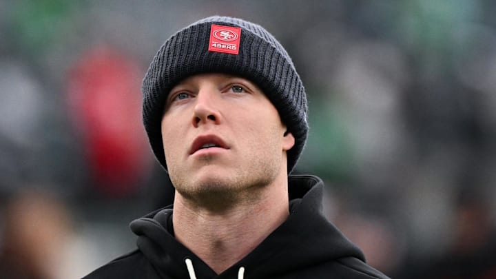 Former Carolina Panthers running back Christian McCaffrey Former Carolina Panthers running back Christian McCaffrey