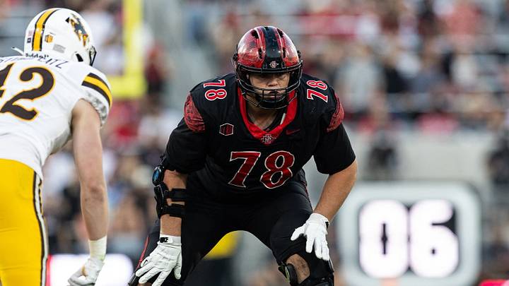San Diego State Aztecs offensive lineman Joseph Borjon (78). San Diego State Aztecs offensive lineman Joseph Borjon (78).