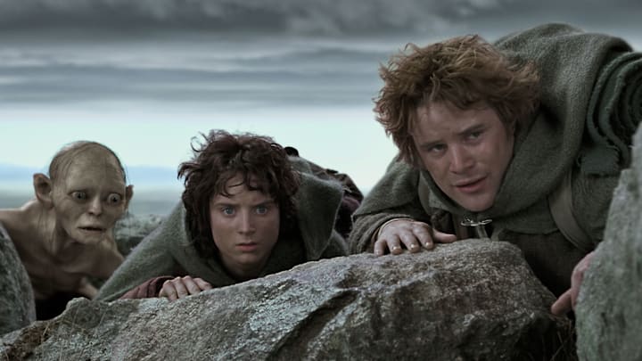 Gollum (Andy Serkis), Frodo Baggins (Elijah Wood), and Samwise Gamgee (Sean Astin) in The Lord of the Rings: The Two Towers. (Courtesy of Fathom Entertainment) Gollum (Andy Serkis), Frodo Baggins (Elijah Wood), and Samwise Gamgee (Sean Astin) in The Lord of the Rings: The Two Towers. (Courtesy of Fathom Entertainment)