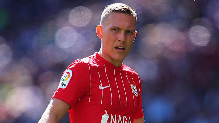 Ludwig Augustinsson in action for Sevilla against Espanyol