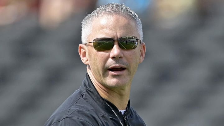 Sep 6, 2025; Tallahassee, Florida, USA; Florida State Seminoles head coach Mike Norvell before the game against the East Texas A&M Lions at Doak S. Campbell Stadium. Mandatory Credit: Melina Myers-Imagn Images