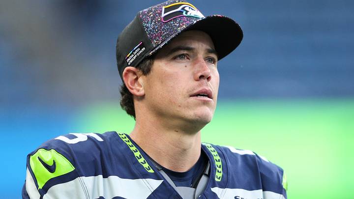 Seattle Seahawks kicker Jason Myers looks on during warm ups prior to the game against the Houston Texans. Seattle Seahawks kicker Jason Myers looks on during warm ups prior to the game against the Houston Texans.