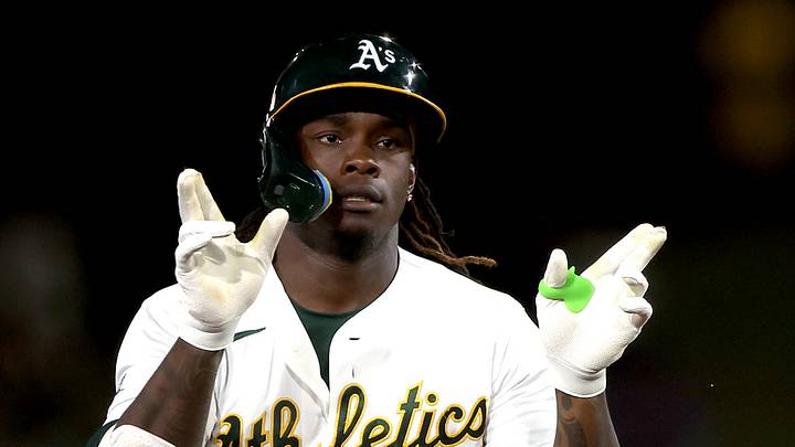 Sep 11, 2026; West Sacramento, California, USA; Athletics right fielder Lawrence Butler (4) reacts after hitting a two-run home run against Seattle Mariners starting pitcher George Kirby (not pictured) during the third inning at Sutter Health Park. Mandatory Credit: Dennis Lee-Imagn Images Sep 11, 2026; West Sacramento, California, USA; Athletics right fielder Lawrence Butler (4) reacts after hitting a two-run home run against Seattle Mariners starting pitcher George Kirby (not pictured) during the third inning at Sutter Health Park. Mandatory Credit: Dennis Lee-Imagn Images
