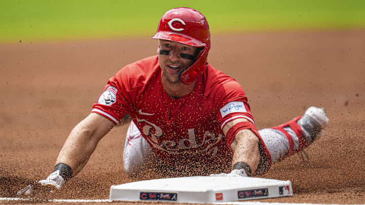 Cincinnati Reds first baseman Spencer Steer Cincinnati Reds first baseman Spencer Steer