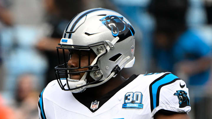 Carolina Panthers defensive tackle Shy Tuttle before the game at Bank of America Stadium. Carolina Panthers defensive tackle Shy Tuttle before the game at Bank of America Stadium.