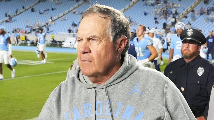 Sep 1, 2025; Chapel Hill, North Carolina, USA; North Carolina Tar Heels head coach Bill Belichick with TCU Horned Frogs head coach Sonny Dykes after the game at Kenan Stadium. Mandatory Credit: Bob Donnan-Imagn Images Sep 1, 2025; Chapel Hill, North Carolina, USA; North Carolina Tar Heels head coach Bill Belichick with TCU Horned Frogs head coach Sonny Dykes after the game at Kenan Stadium. Mandatory Credit: Bob Donnan-Imagn Images