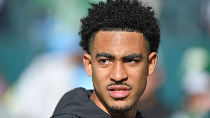Carolina Panthers quarterback Bryce Young during warm-ups 