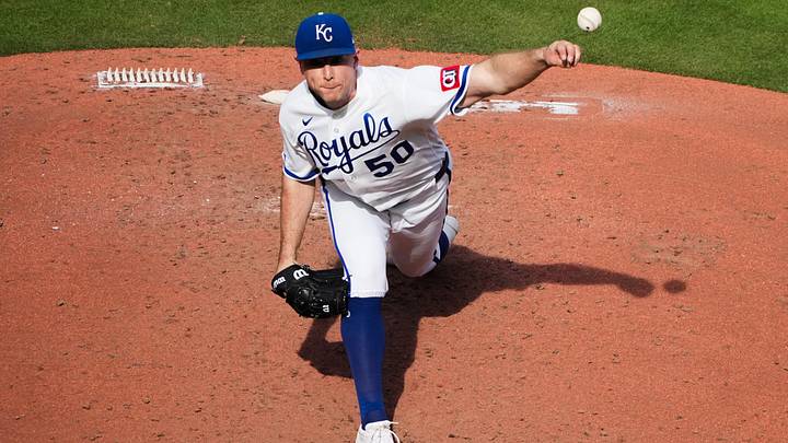 Mar 30, 2026; Kansas City, Missouri, USA; Kansas City Royals starting pitcher Kris Bubic (50) delivers a pitch against the Minnesota Twins during the fourth inning at Kauffman Stadium. Mandatory Credit: Denny Medley-Imagn Images Mar 30, 2026; Kansas City, Missouri, USA; Kansas City Royals starting pitcher Kris Bubic (50) delivers a pitch against the Minnesota Twins during the fourth inning at Kauffman Stadium. Mandatory Credit: Denny Medley-Imagn Images