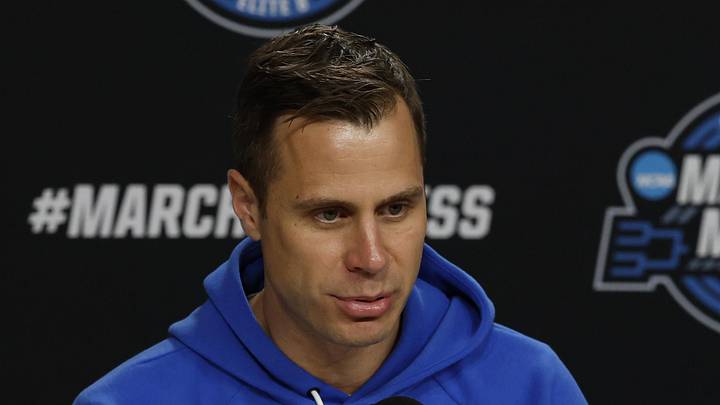 Mar 26, 2026; Washington, DC, USA; Duke Blue Devils head coach Jon Scheyer speaks with the media during a press conference ahead of the east regional of the men's 2026 NCAA Tournament at Capital One Arena. Mandatory Credit: Geoff Burke-Imagn Images Mar 26, 2026; Washington, DC, USA; Duke Blue Devils head coach Jon Scheyer speaks with the media during a press conference ahead of the east regional of the men's 2026 NCAA Tournament at Capital One Arena. Mandatory Credit: Geoff Burke-Imagn Images