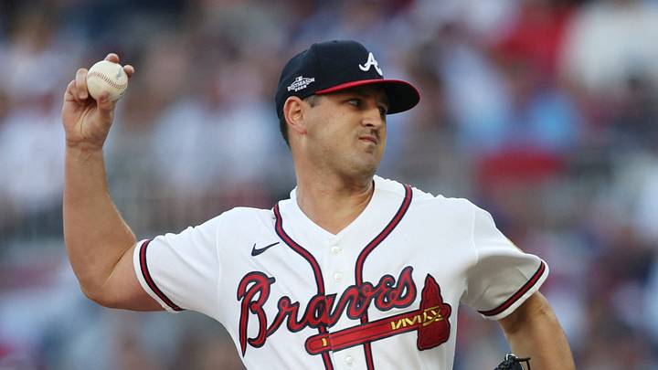 Oct 7, 2026; Cumberland, Georgia, USA; Atlanta Braves pitcher Tyler Mahle (54) pitches against the Los Angeles Dodgers during the first inning in game four of the NLDS for the 2026 MLB Playoffs at Truist Park. Mandatory Credit: Brett Davis-Imagn Images Oct 7, 2026; Cumberland, Georgia, USA; Atlanta Braves pitcher Tyler Mahle (54) pitches against the Los Angeles Dodgers during the first inning in game four of the NLDS for the 2026 MLB Playoffs at Truist Park. Mandatory Credit: Brett Davis-Imagn Images