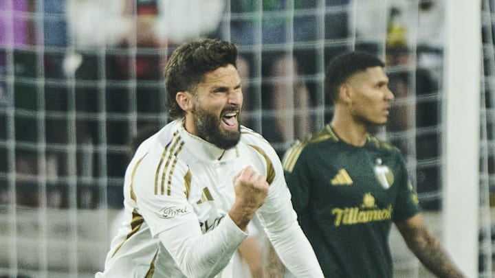 Olivier Giroud curled in a set piece to spark LAFC's comeback against the Portland Timbers