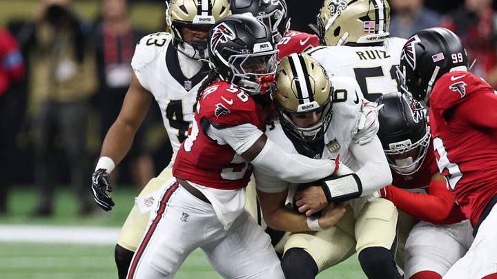 Atlanta Falcons linebacker Harold Perkins Jr. had a coming out party on his homecoming to New Orleans. Atlanta Falcons linebacker Harold Perkins Jr. had a coming out party on his homecoming to New Orleans.