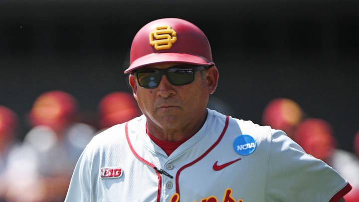 Jun 7, 2026; Chapel Hill, NC, USA;  USC Trojans head coach Andy Stankiewicz at Boshamer Stadium. Mandatory Credit: Zachary Taft-Imagn Images