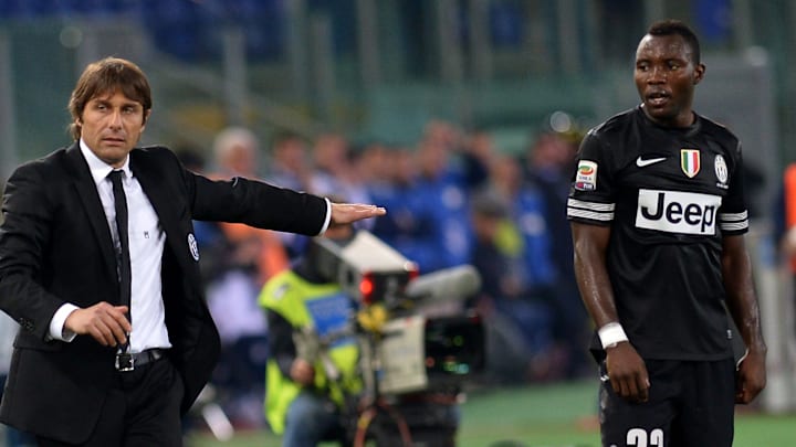 Antonio Conte e Kwadwo Asamoah