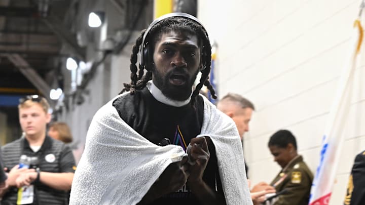 Dallas Cowboys cornerback Trevon Diggs walks out to the field before a game against the Pittsburgh Steelers