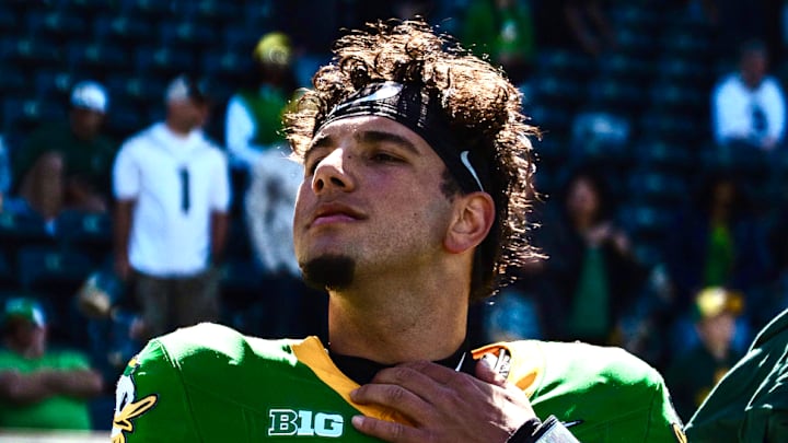 dylan raiola oregon ducks football evan stewart nebraska cornhuskers dan lanning autzen stadium dante moore transfer portal 