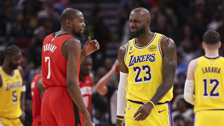 Kevin Durant and LeBron James could meet in the playoffs once more. | 