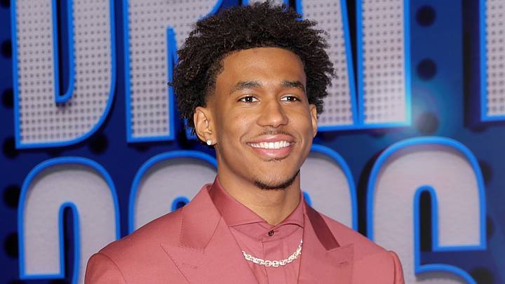 Jun 23, 2026; New York, NY, USA; Draft prospect Dailyn Swain poses for photos on the red carpet before the 2026 NBA draft at Barclays Center. Mandatory Credit: Brad Penner-Imagn Images Jun 23, 2026; New York, NY, USA; Draft prospect Dailyn Swain poses for photos on the red carpet before the 2026 NBA draft at Barclays Center. Mandatory Credit: Brad Penner-Imagn Images