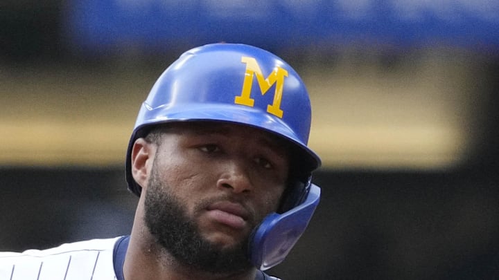 Milwaukee Brewers outfielder Jackson Chourio (11) rounds the bases after hitting a home run against the Miami Marlins in the fourth at American Family Field on July 25. 