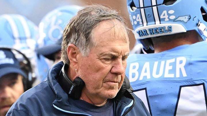 Oct 3, 2026; Chapel Hill, North Carolina, USA; North Carolina Tar Heels head coach Bill Belichick in the second quarter at Kenan Stadium. Mandatory Credit: Bob Donnan-Imagn Images Oct 3, 2026; Chapel Hill, North Carolina, USA; North Carolina Tar Heels head coach Bill Belichick in the second quarter at Kenan Stadium. Mandatory Credit: Bob Donnan-Imagn Images