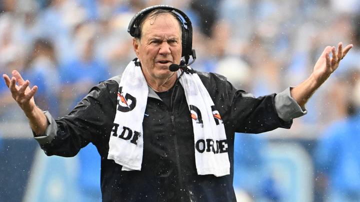 Oct 3, 2026; Chapel Hill, North Carolina, USA; North Carolina Tar Heels head coach Bill Belichick reacts in the second half at Kenan Stadium. Mandatory Credit: Bob Donnan-Imagn Images Oct 3, 2026; Chapel Hill, North Carolina, USA; North Carolina Tar Heels head coach Bill Belichick reacts in the second half at Kenan Stadium. Mandatory Credit: Bob Donnan-Imagn Images