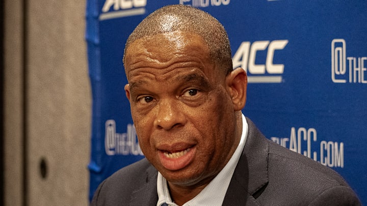 North Carolina head coach Hubert Davis at the 2025 ACC Tipoff