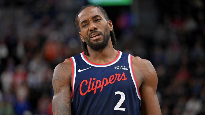 Apr 8, 2026; Inglewood, California, USA; Los Angeles Clippers forward Kawhi Leonard (2) reacts after a missed basket in the second half against the Oklahoma City Thunder at Intuit Dome. Mandatory Credit: Jayne Kamin-Oncea-Imagn Images Apr 8, 2026; Inglewood, California, USA; Los Angeles Clippers forward Kawhi Leonard (2) reacts after a missed basket in the second half against the Oklahoma City Thunder at Intuit Dome. Mandatory Credit: Jayne Kamin-Oncea-Imagn Images