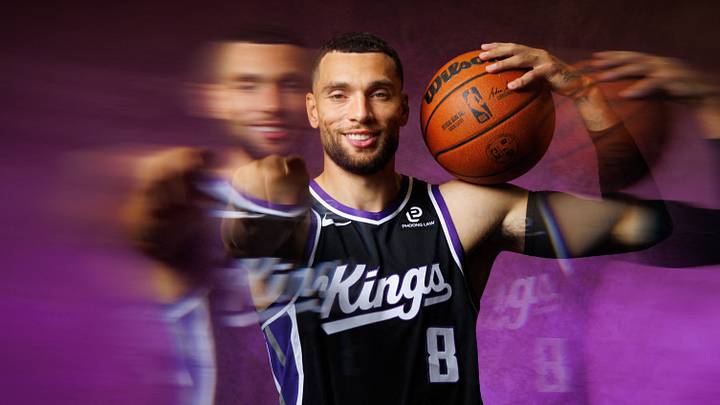 Sep 29, 2025; Sacramento, CA, USA; Sacramento Kings guard Zach LaVine (8) during media day at Golden 1 Center. Mandatory Credit: Sergio Estrada-Imagn Images Sep 29, 2025; Sacramento, CA, USA; Sacramento Kings guard Zach LaVine (8) during media day at Golden 1 Center. Mandatory Credit: Sergio Estrada-Imagn Images
