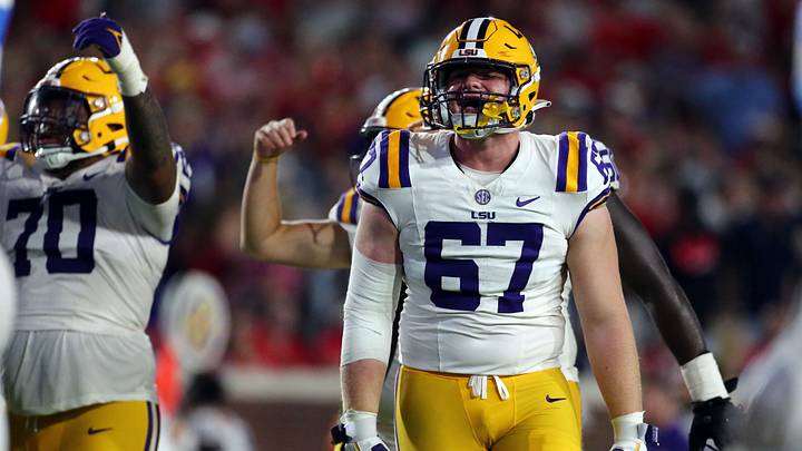 LSU Tigers offensive lineman Bo Bordelon. Credit: Petre Thomas-USA TODAY Sports LSU Tigers offensive lineman Bo Bordelon. Credit: Petre Thomas-USA TODAY Sports