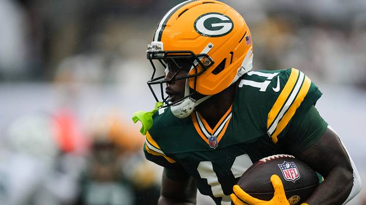 Green Bay Packers wide receiver Jayden Reed suffered a season-ending injury against the Jets. Green Bay Packers wide receiver Jayden Reed suffered a season-ending injury against the Jets.